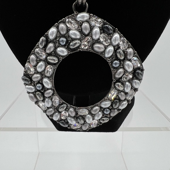 Chico’s Black Coed Necklace With Silver Pendant - Picture 9 of 11